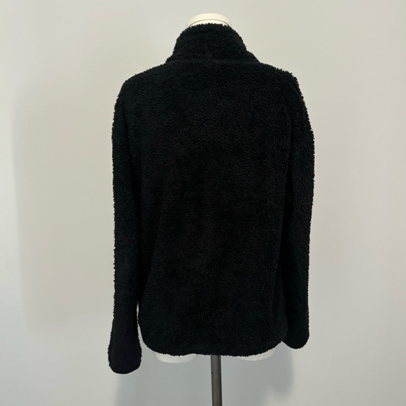 PINK Victoria’s Secret Black Sherpa Half Zip Fleece Sweater - Picture 10 of 15